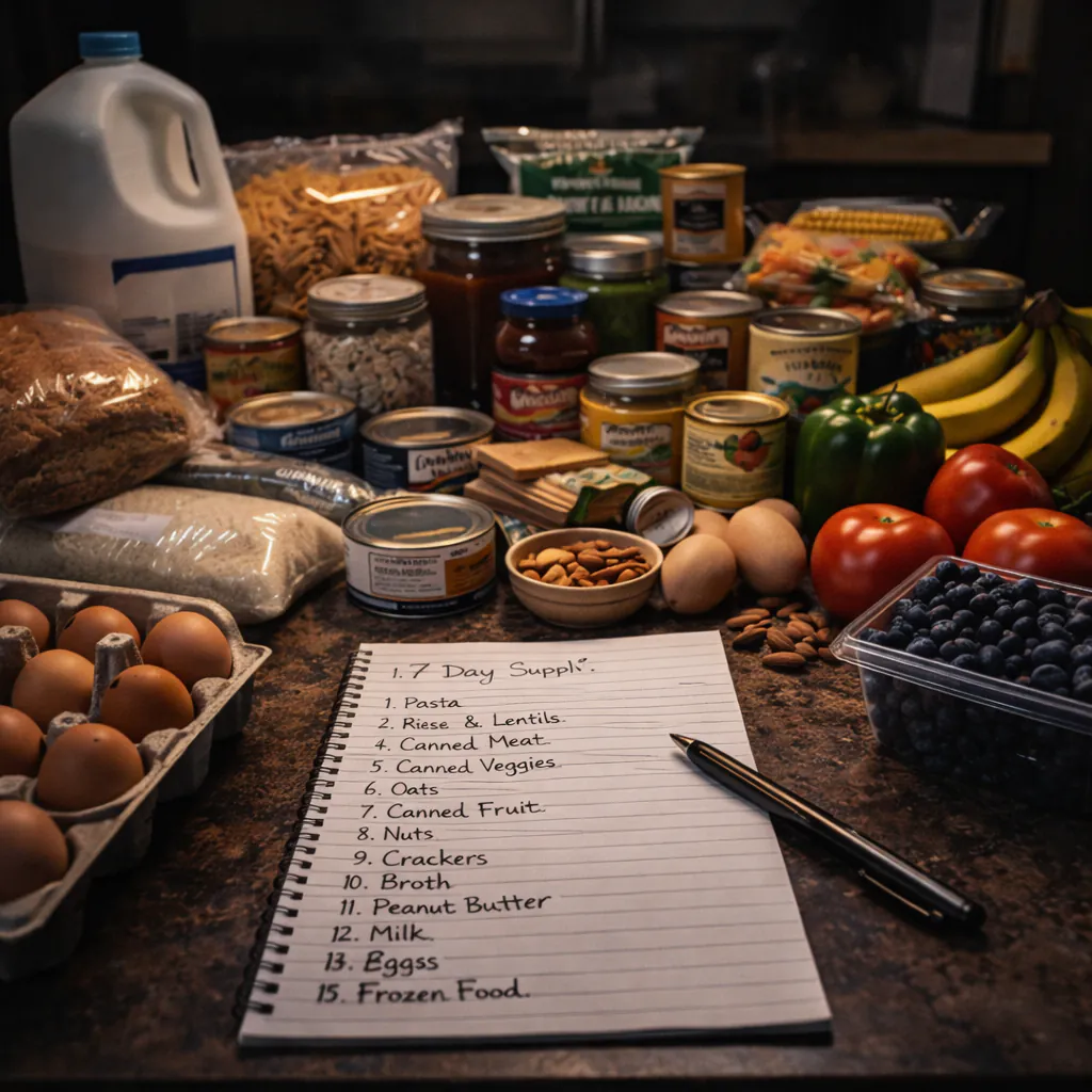 7 Tage Vorrat: Einkaufsliste, die du wirklich isst