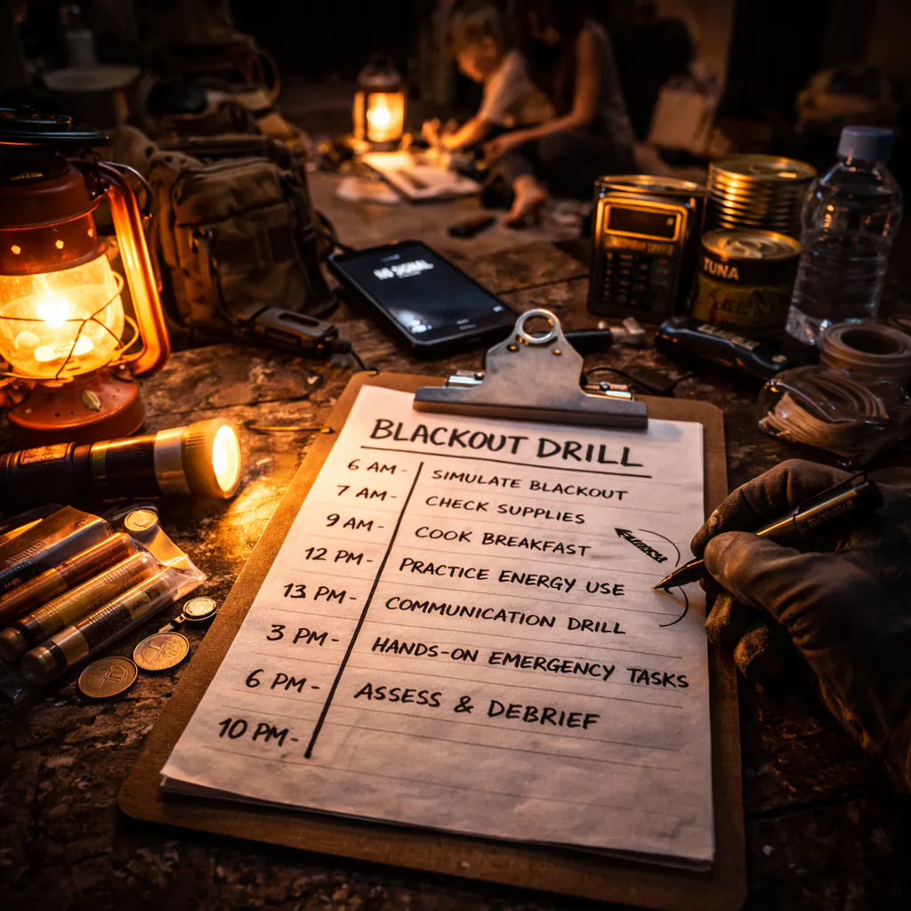 Übungstag „Blackout“: Ablaufplan für 24 Stunden