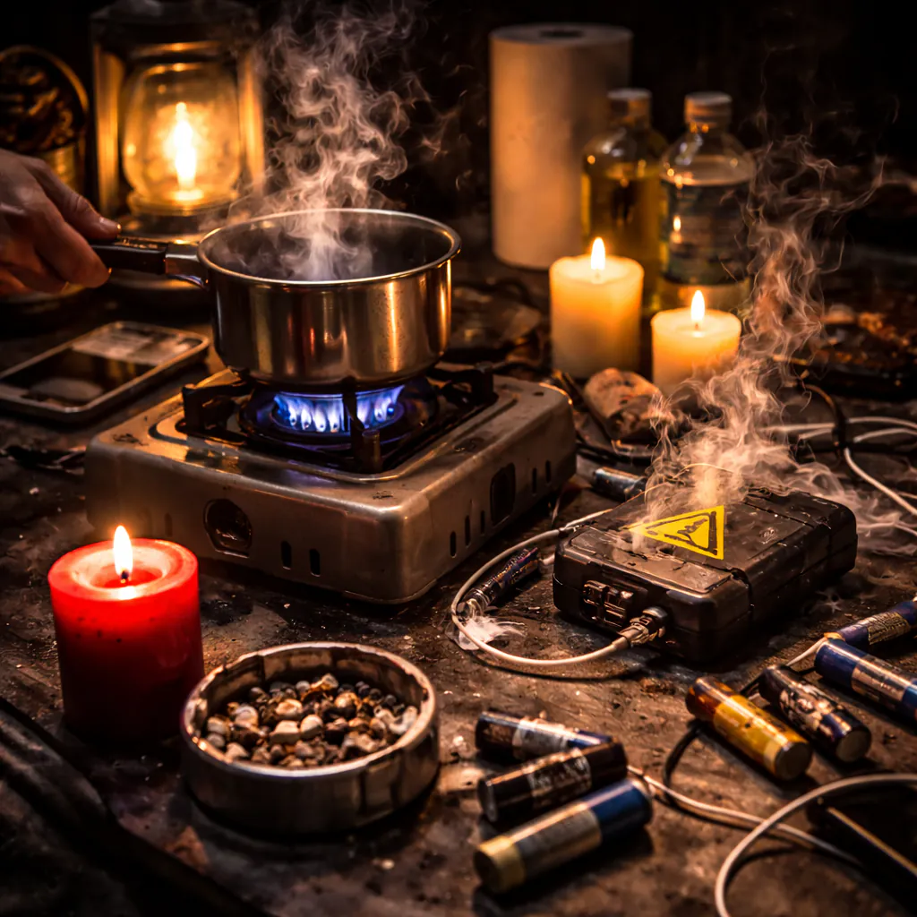 Brandschutz im Blackout: Kerzen, Kocher, Akkus – die echten Gefahren