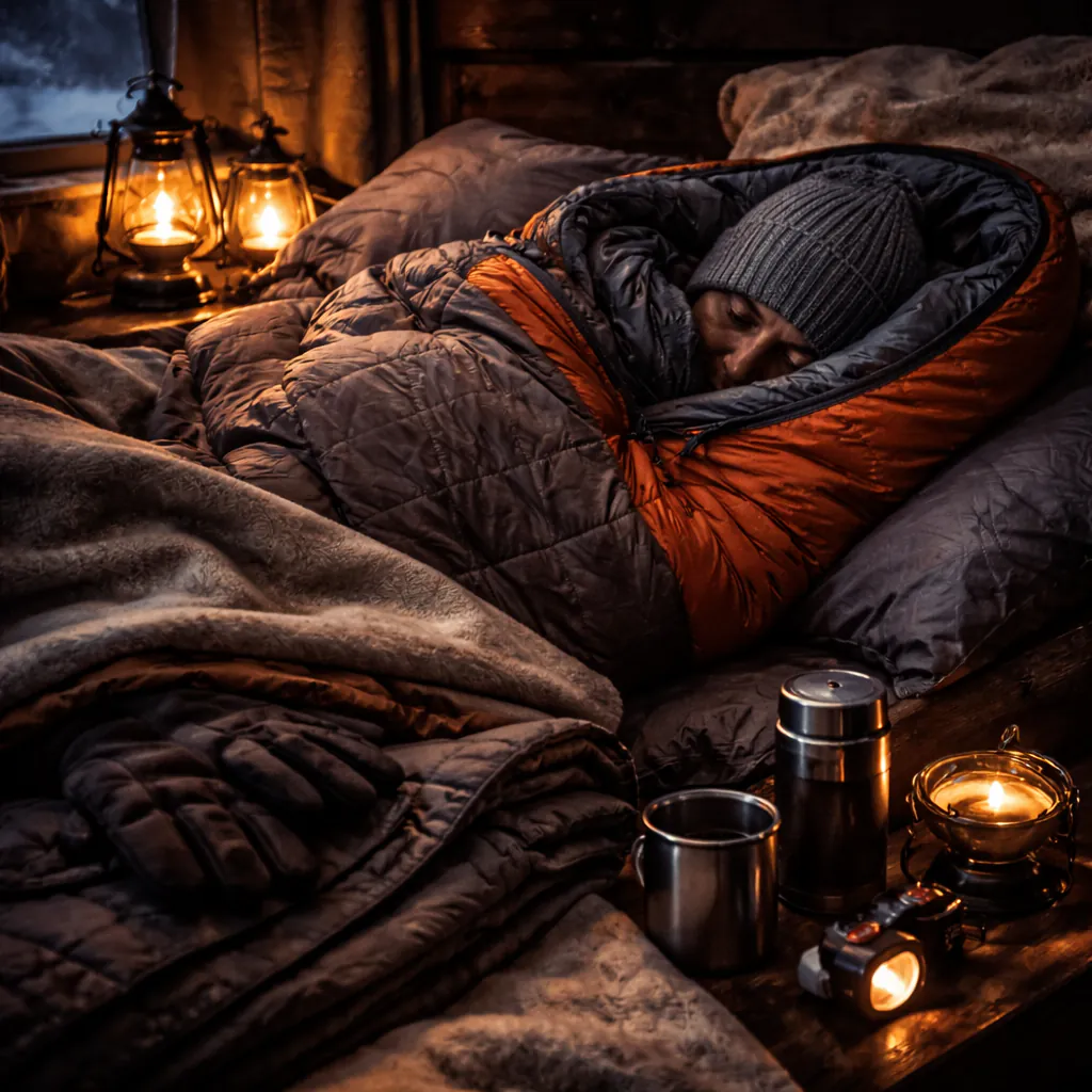 Schlafsystem statt Heizung: Decken, Schlafsack, Layering