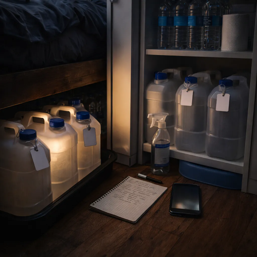 Wasser lagern in der Wohnung: Kanister, Flaschen, Platz, Hygiene