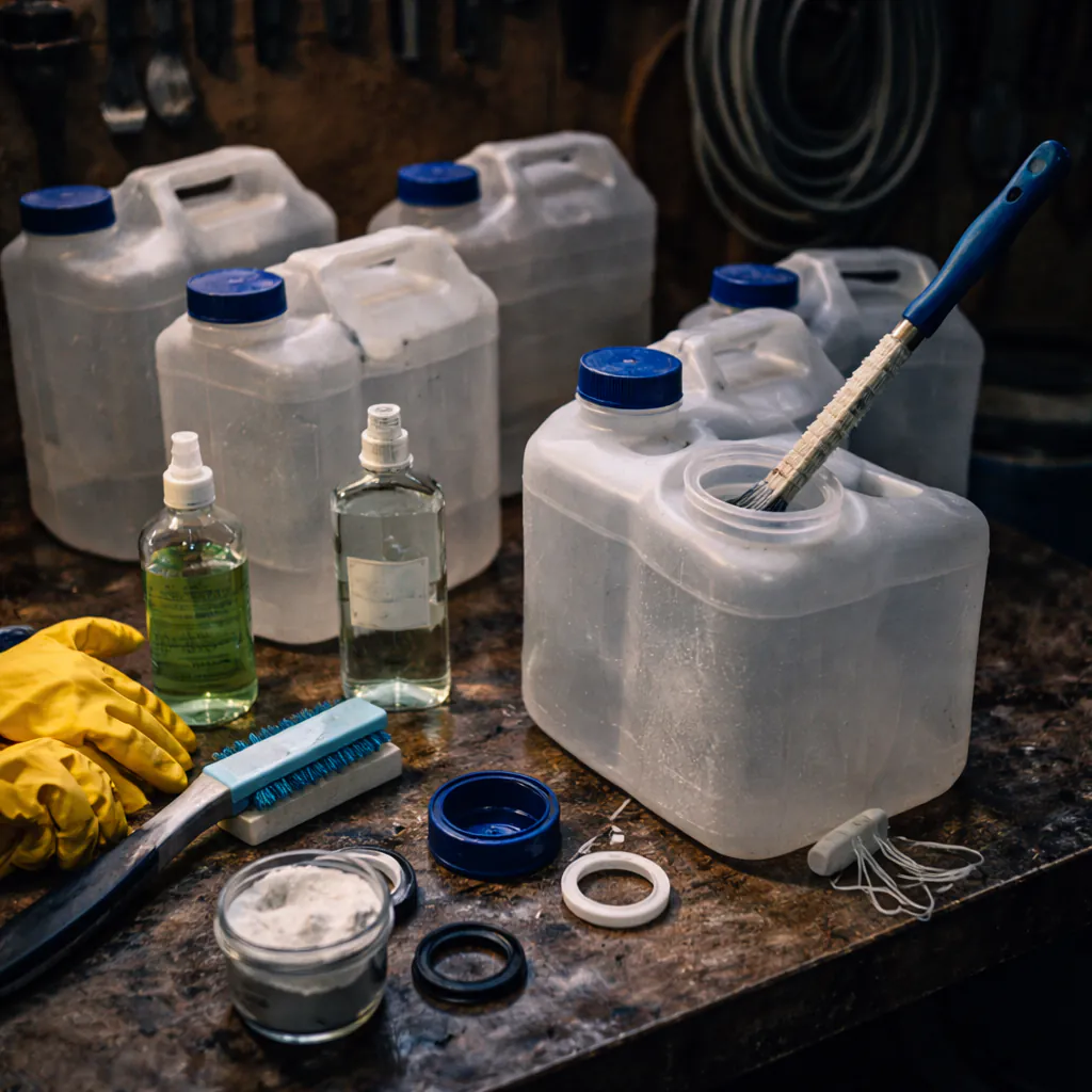 Wasserkanister: Materialien, Dichtungen, Geruch, Reinigung